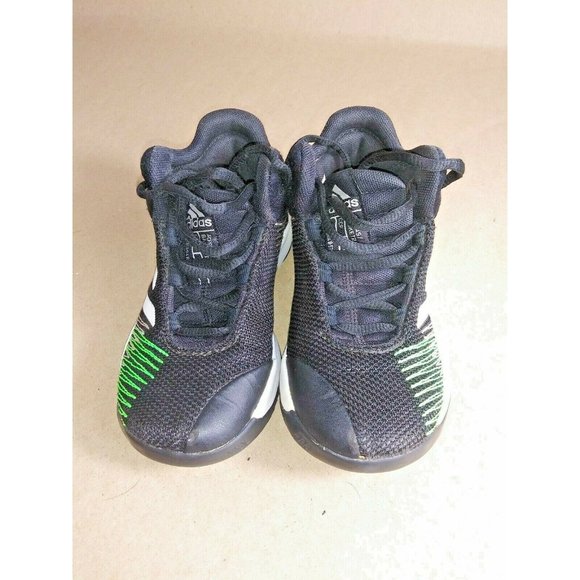 Adidas Explosive Ignite B96478 Kids Size 11K Basketball Black/White/Green SH2 - Picture 2 of 5
